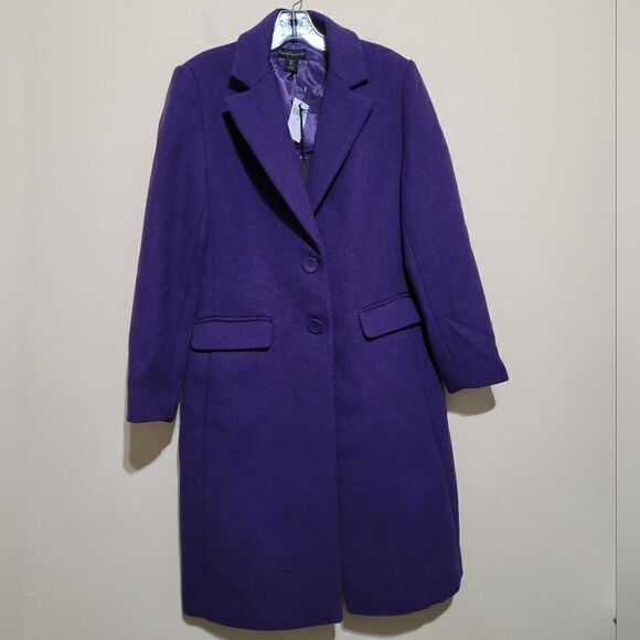 House of Harlow 1960 Women's Purple Woolblend Peacoat Sz Small NWT - Picture 7 of 11